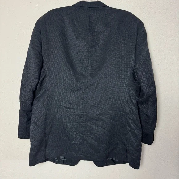 Versace Classic V2 Mens Black Blazer Jacket Wool Silk Blend Size 56 - Picture 5 of 8